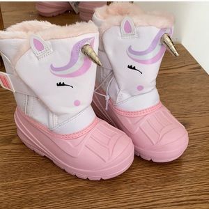 NEW Cat & Jack Girls Huxley Unicorn Winter Boots